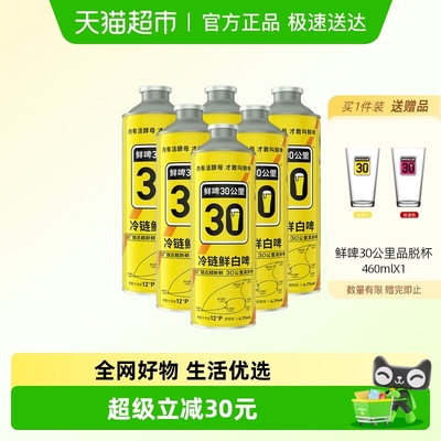 30公里冷链鲜白啤精酿啤酒6罐