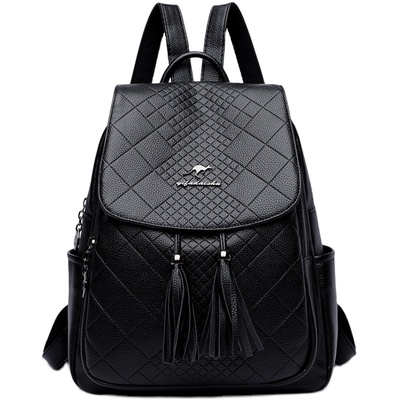 春夏新款大容量头层牛皮女士书包