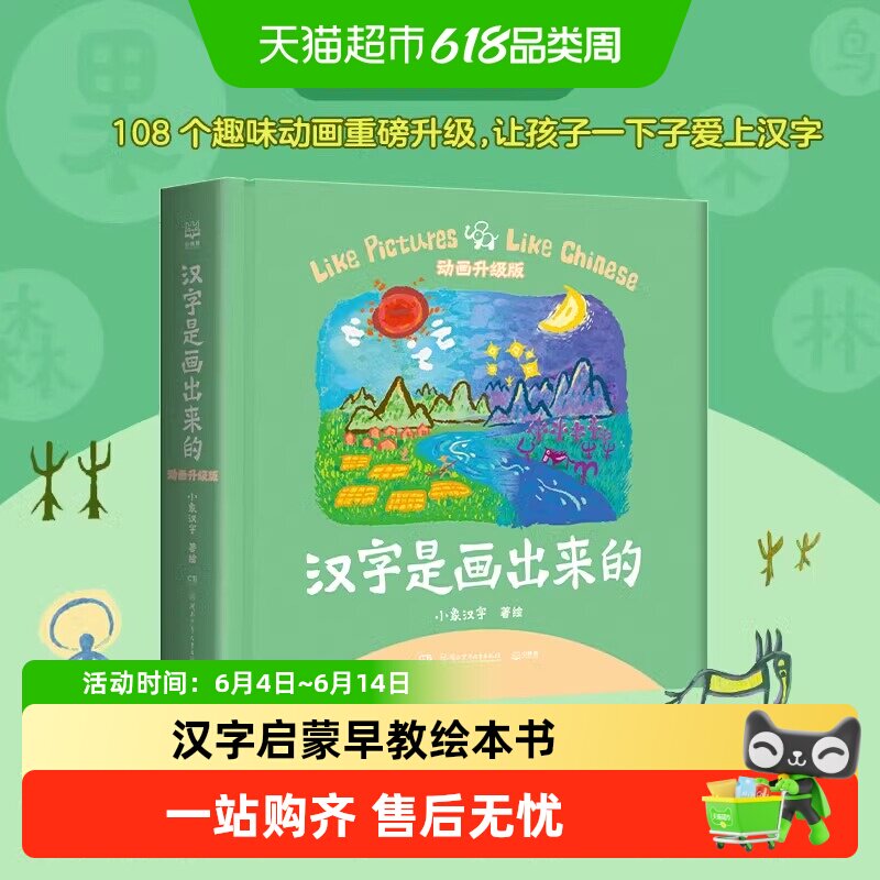 高清正版】汉字是画出来的升级版小象汉字我的汉字书幼儿早教启蒙