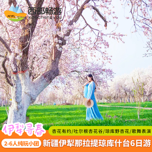 【伊宁往返1+1豪华车】新疆旅游伊犁杏花纯玩6天那拉提吐尔根小团