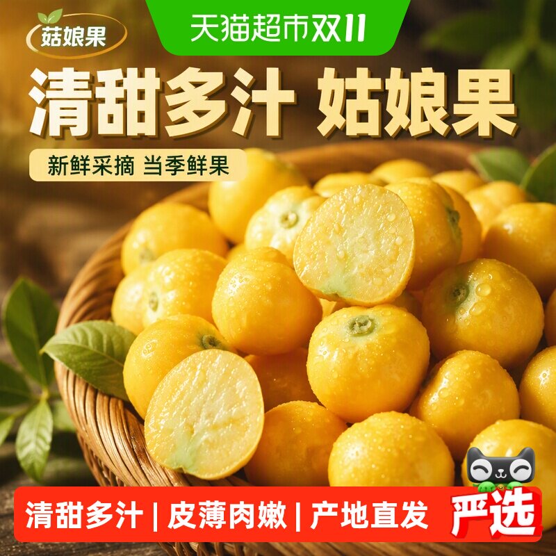 东北大姑娘果灯笼果小姑娘果黄金豆洋姑娘菇娘果新鲜水果当季整箱