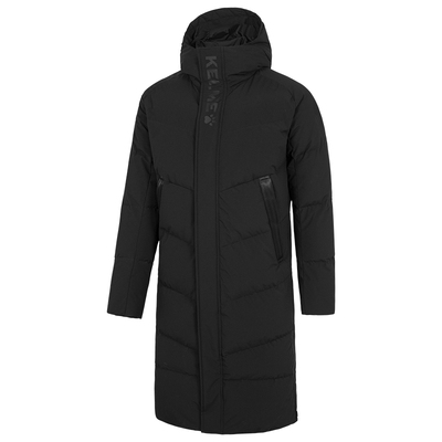 kelme长款过膝加厚修身羽绒服