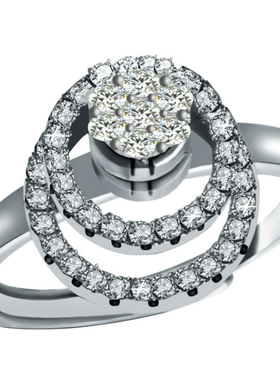 纯银陀飞轮悬浮双层双S925圆圈