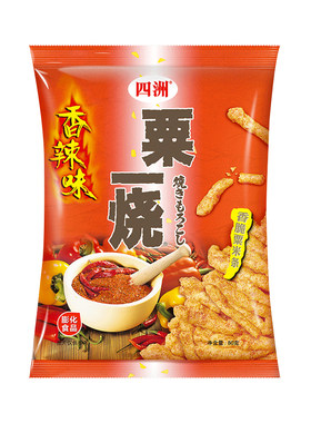 四洲非油炸香辣粟米条80g