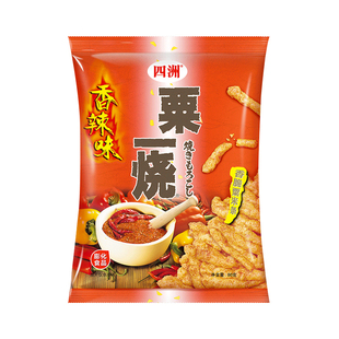 四洲粟一烧香辣味休闲零食非油炸膨化食品下午茶玉米条粟米条
