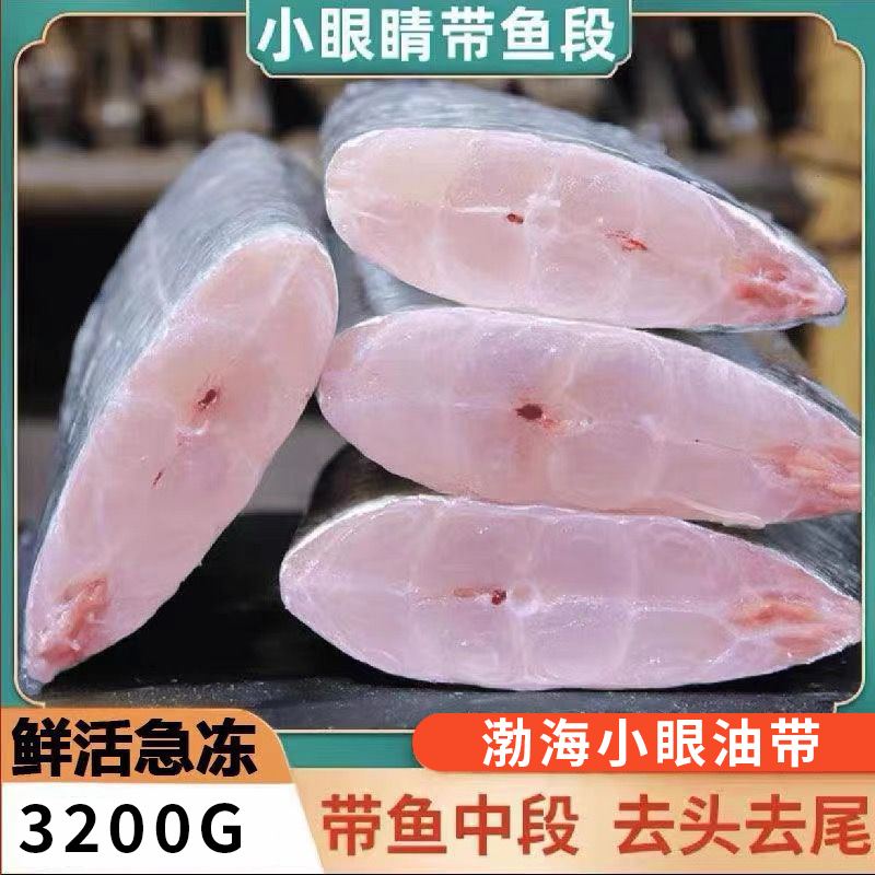带鱼中段新鲜冷冻海鲜刀鱼鲜活6.4斤特大带鱼段特级