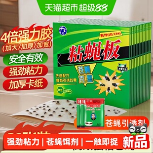 地依猫20张强力苍蝇粘纸蚊虫贴粘蝇板捕灭苍蝇神器灭蝇器室内大号