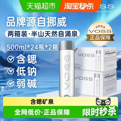 VOSS芙丝500ml*24*2箱天然矿泉水