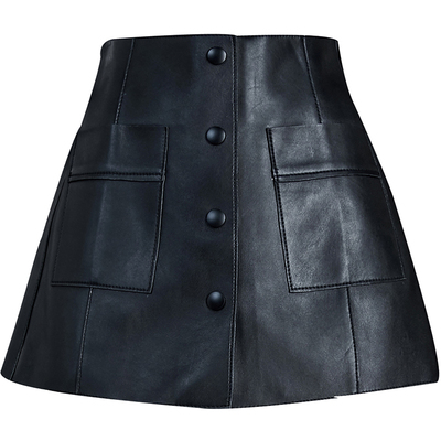 新款伞裙裤海宁绵羊皮休闲裤子