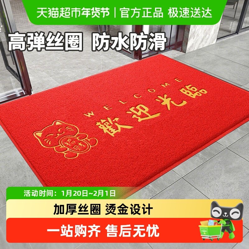 欢迎光临门垫进门地垫商用店铺入户门口防滑丝圈脚垫开业迎宾地毯,居家布艺,家用脚垫,淘宝优惠券,粉丝福利购,淘宝优惠卷