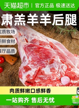 祁连天宝甘肃羔羊原切羊后腿肉羔羊腿肉生鲜羊腿火锅烧烤食材