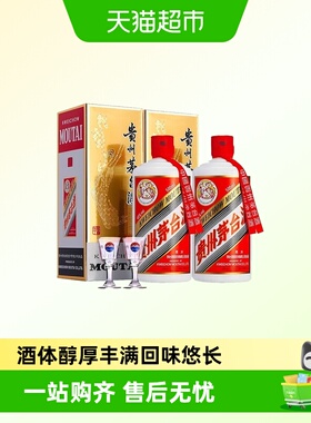 Moutai茅台飞天43度500ml两支装酱香型白酒J