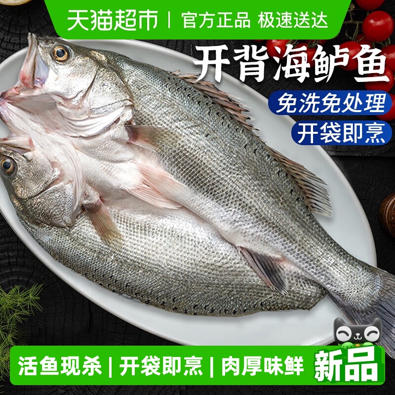 云储生活海鲈鱼开背新鲜冷冻