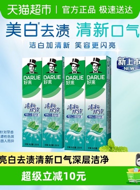 DARLIE好来(原黑人)牙膏清新双效200g*4支套装大容量清新口气