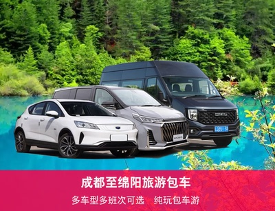 绵阳至九寨沟往返包车（绵阳高铁/机场/九寨景区沟口酒店包接送）