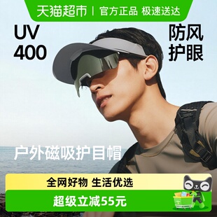 磁吸墨镜防晒帽子户外骑行偏光墨镜空顶帽护目帽TS001 蕉下男士