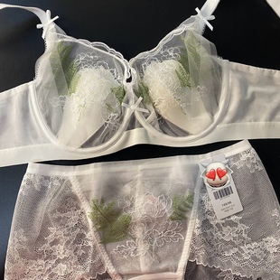 曼75B 80C全罩杯蕾丝小耳朵软钢圈调整型 80B