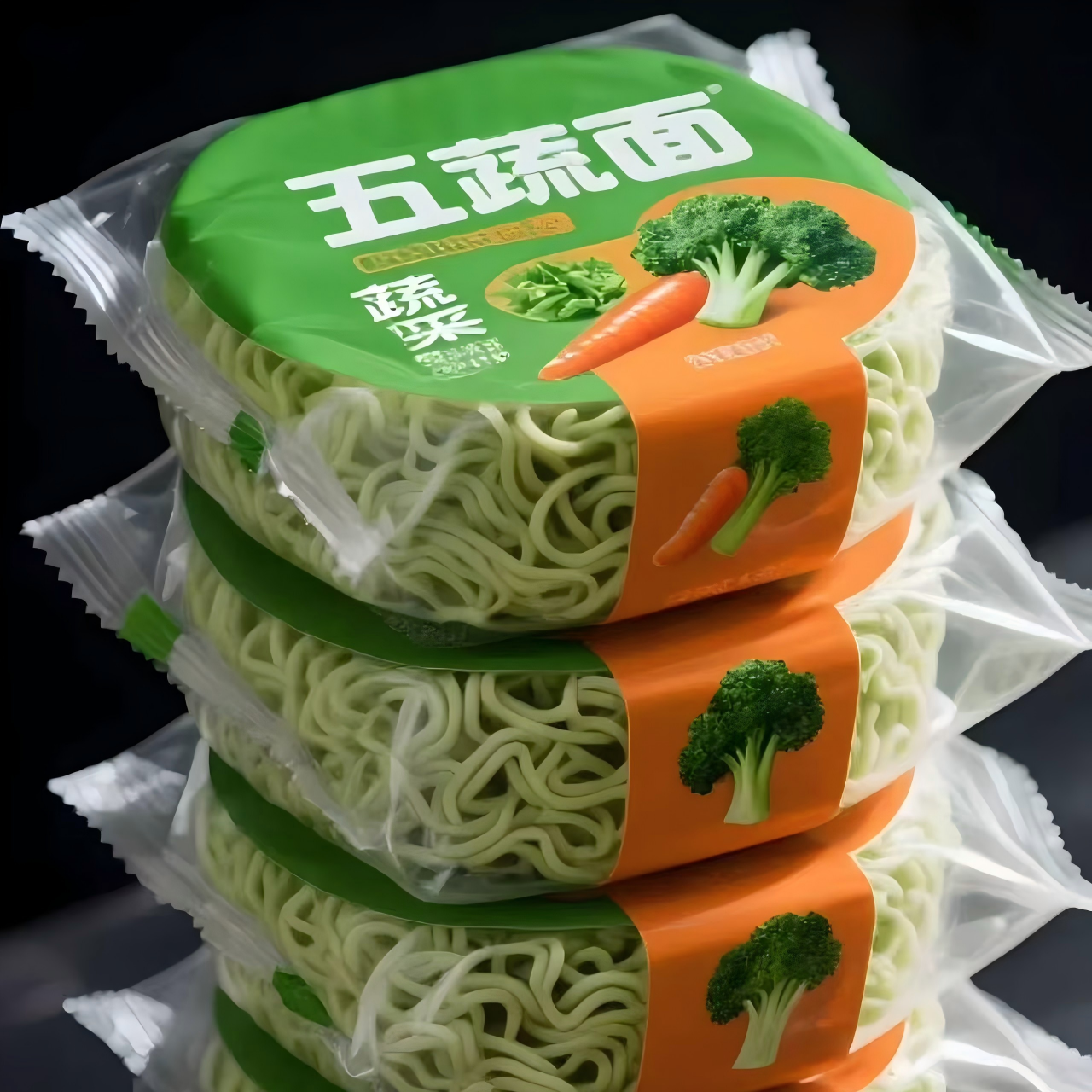 五蔬面非油炸免煮可冲泡儿童营养代餐面食方便面健康五蔬面饼袋装