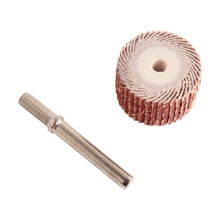 信工活柄百叶轮活轴砂纸轮砂布磨头金属除锈木材抛光打磨6mm柄