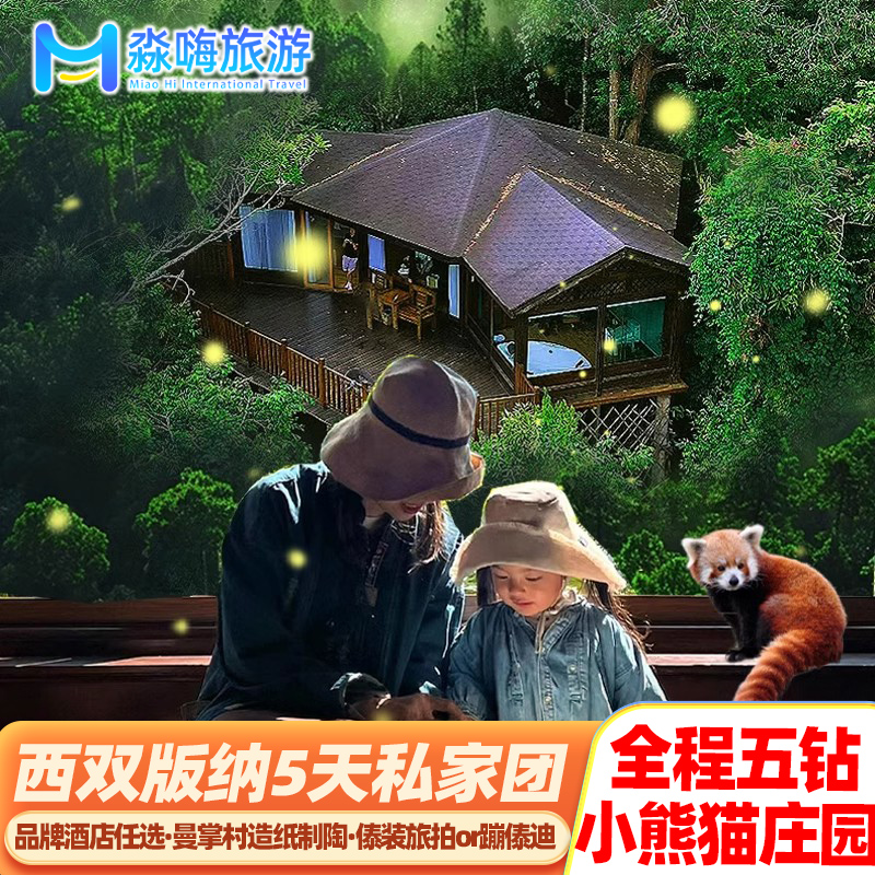 全程五钻住小熊猫纯玩私家团丨西双版纳5天4晚旅拍蹦傣迪云南旅游