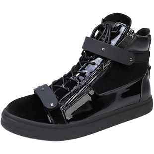 欧洲站冬保暖加绒高帮钻鞋金扣黑扣丝绒WR GZ男鞋子潮女鞋情侣鞋