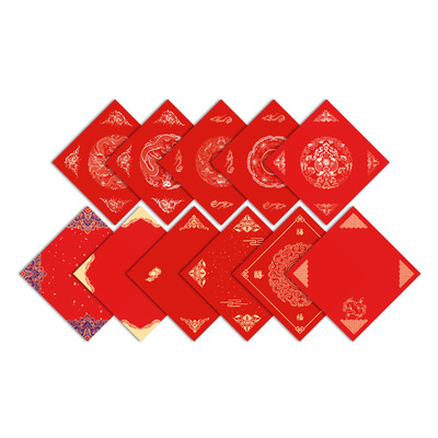 加厚蜡染空白手写彩绘大红纸