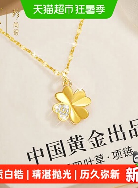 中国黄金轻奢锁骨链银项链
