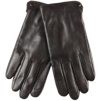 男士冬季加绒开车薄款羊皮手套