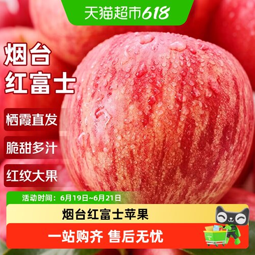 寻天果蔬栖霞红富士苹果松脆爽口