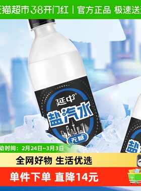 延中碳酸饮料盐汽水无糖600ml*20饮料饮料驱暑解渴