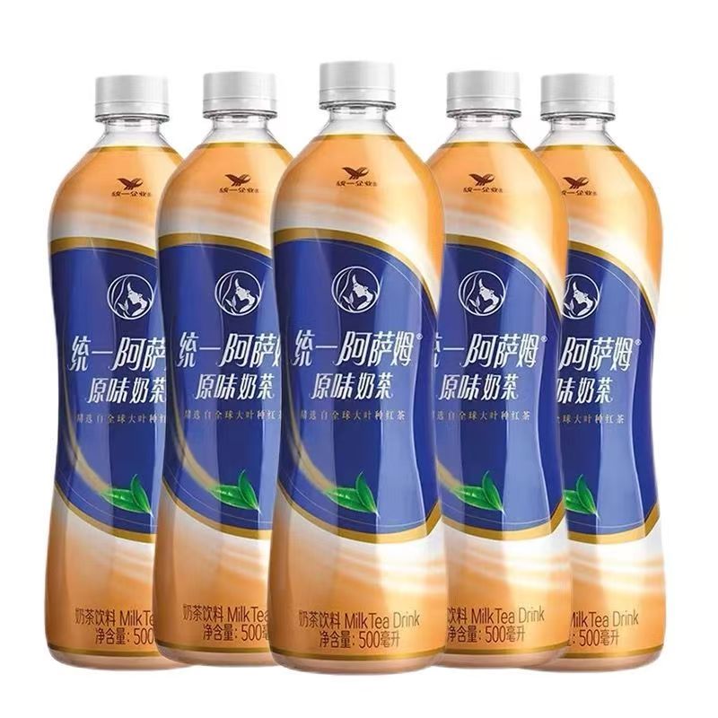统一阿萨姆奶茶500ml4瓶散装特价原味奶茶饮料装饮料
