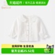 洋气宝宝白色上衣春秋儿童衬衣娃娃衫 2026新款 春装 班喜迪女童衬衫