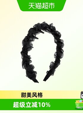 DODOGOGO高级感网纱麻花带齿波浪发箍高颅顶洗脸头箍压头气质发卡