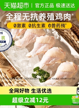 小黄象无抗鸡翅根新鲜冷冻鸡翅根半成品鸡腿翅根无抗鸡肉270g/袋