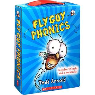 英文原版绘本 苍蝇小子12册自然拼读盒装 Fly Guy Phonics Boxed Set 儿童英语启蒙趣味故事课外阅读练习册 英文版进口英语书籍