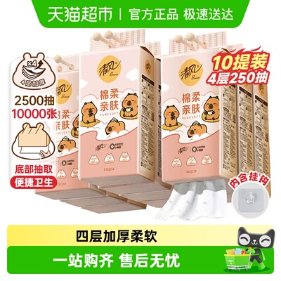 清风悬挂式抽纸250抽×10提×1组