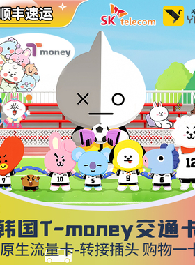 韩国交通气候卡 济州岛首尔tmoney公交地铁SKT电话流量旅游一卡通