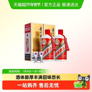 Moutai茅台飞天43度500ml两支装酱香型白酒J
