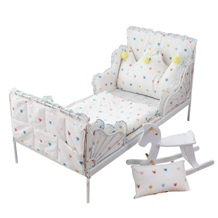 定做适用于宜家米隆床床围纯棉婴儿童宝宝伸缩铁艺防撞床上用品