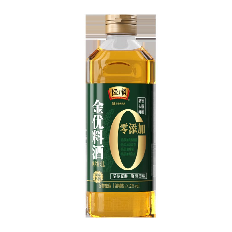 恒顺金优零添加料酒图片