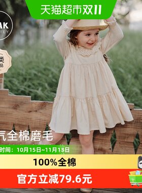 OAKFAMILY春季长袖连衣裙女童