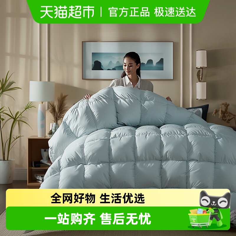 富安娜床上用品白鹅绒被春秋被芯