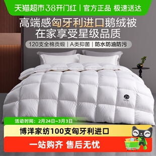 博洋家纺100支匈牙利进口95白鹅绒冬季加厚保暖羽绒被家用四季被