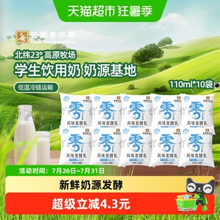 云南乍甸0蔗糖高钙酸奶110ml*10袋营养早餐学生奶 低温发货