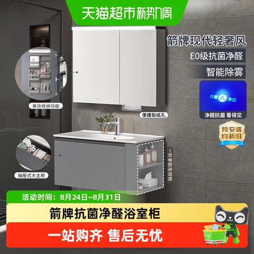 箭牌陶瓷一体盆浴室柜组合