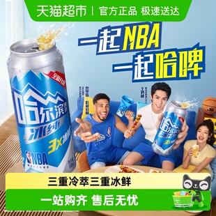 哈尔滨啤酒哈啤冰纯拉罐500ml 18听易拉罐整箱批发 王鹤棣推荐