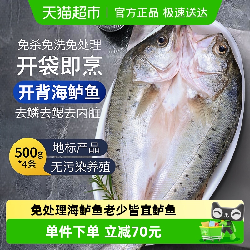 鸿顺去麟去腮去内脏海鲈鱼