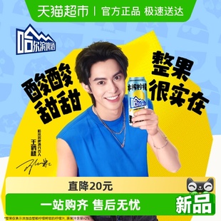 哈尔滨啤酒本榨柠檬果味啤酒500ml 12听哈啤精酿啤酒全麦酿造整箱