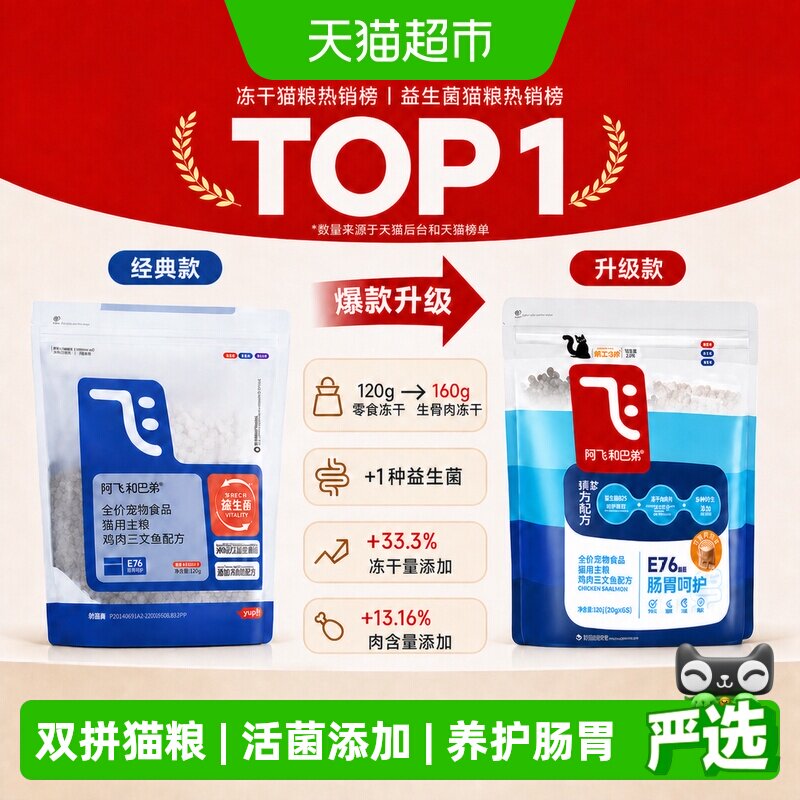 阿飞和巴弟E76益生菌冻干猫粮图片