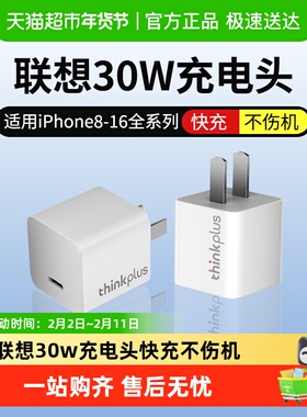 联想适用iPhone16 15 14Promax苹果30WUSB-C快充手机充电器